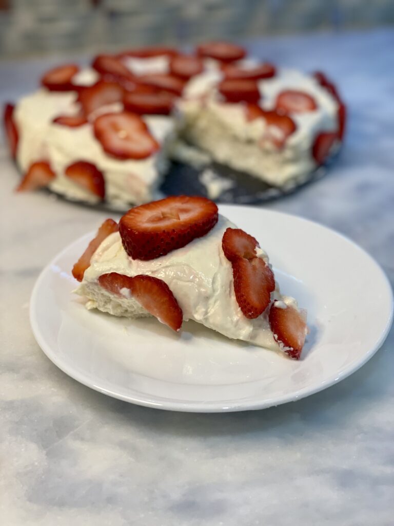 angel food cake slice