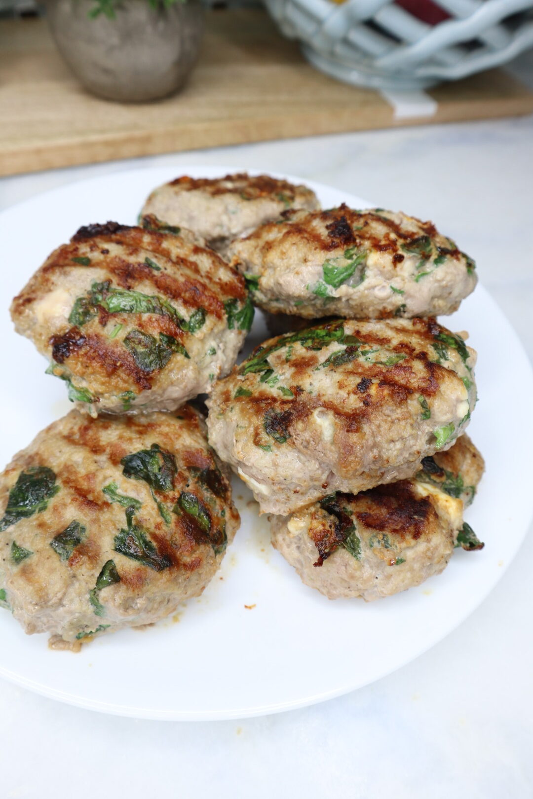 Spinach & Feta Turkey Burgers