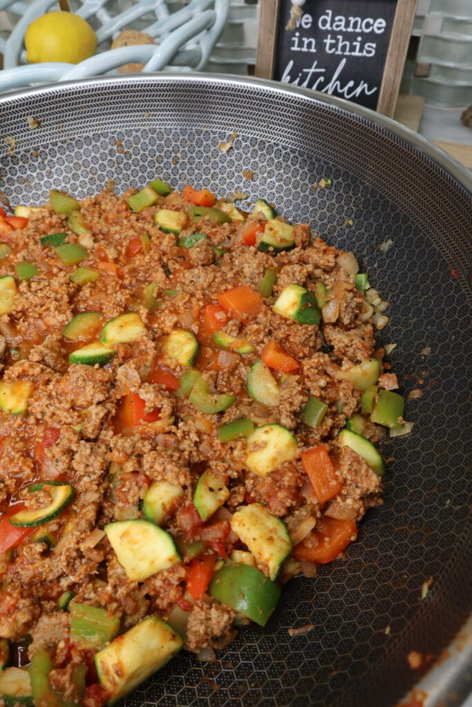 ground turkey veggie skillet