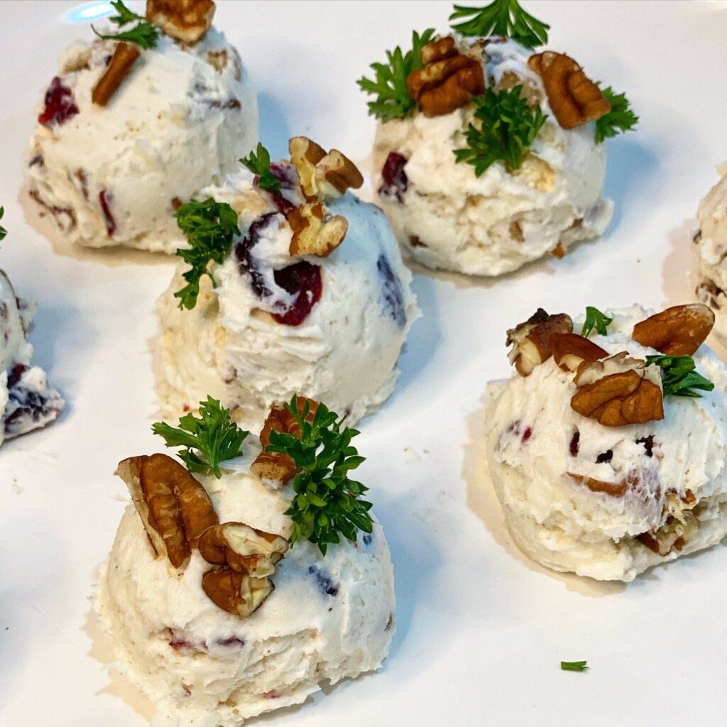 index image cranberry pecan goat cheese truffles