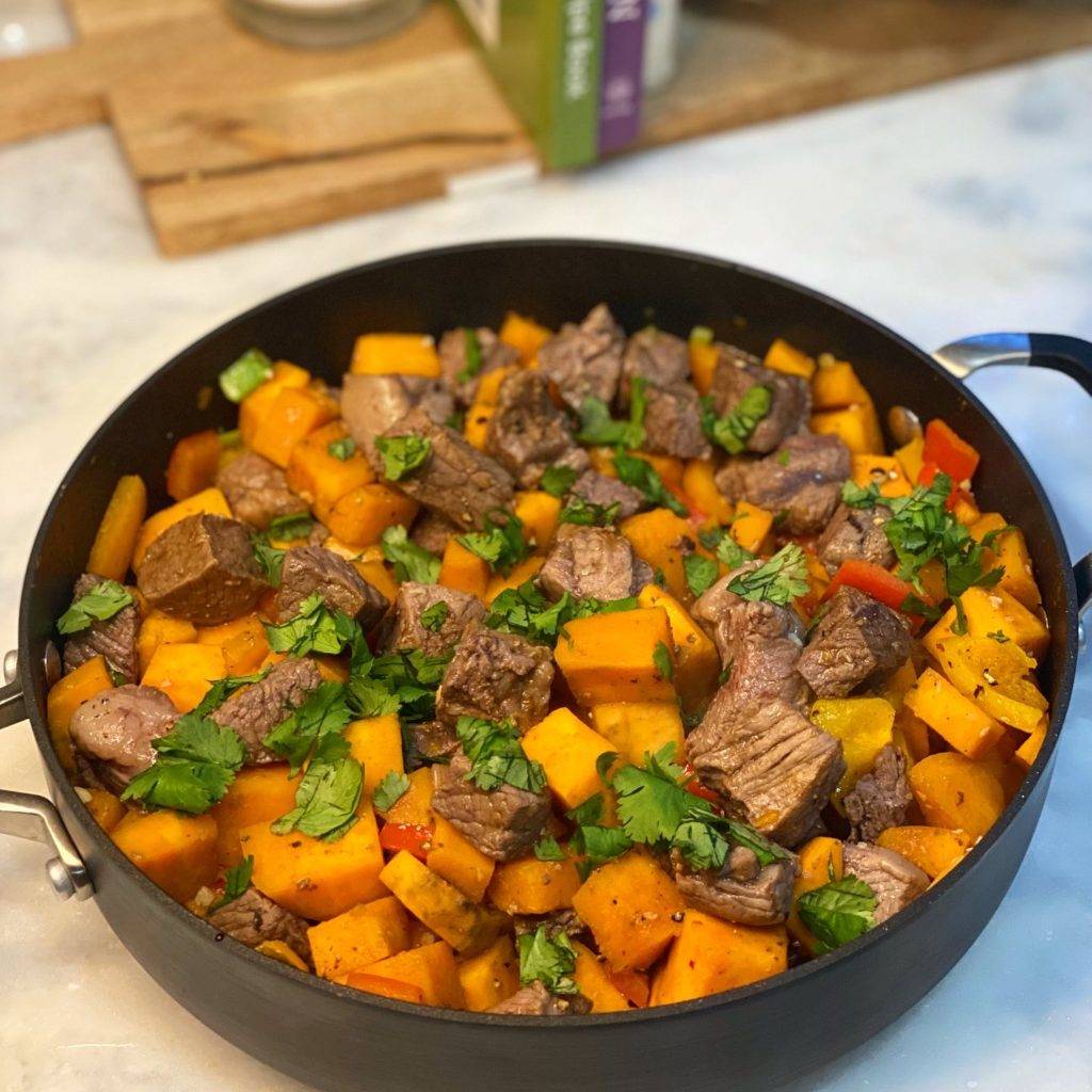 one pan sirloin steak & veggies