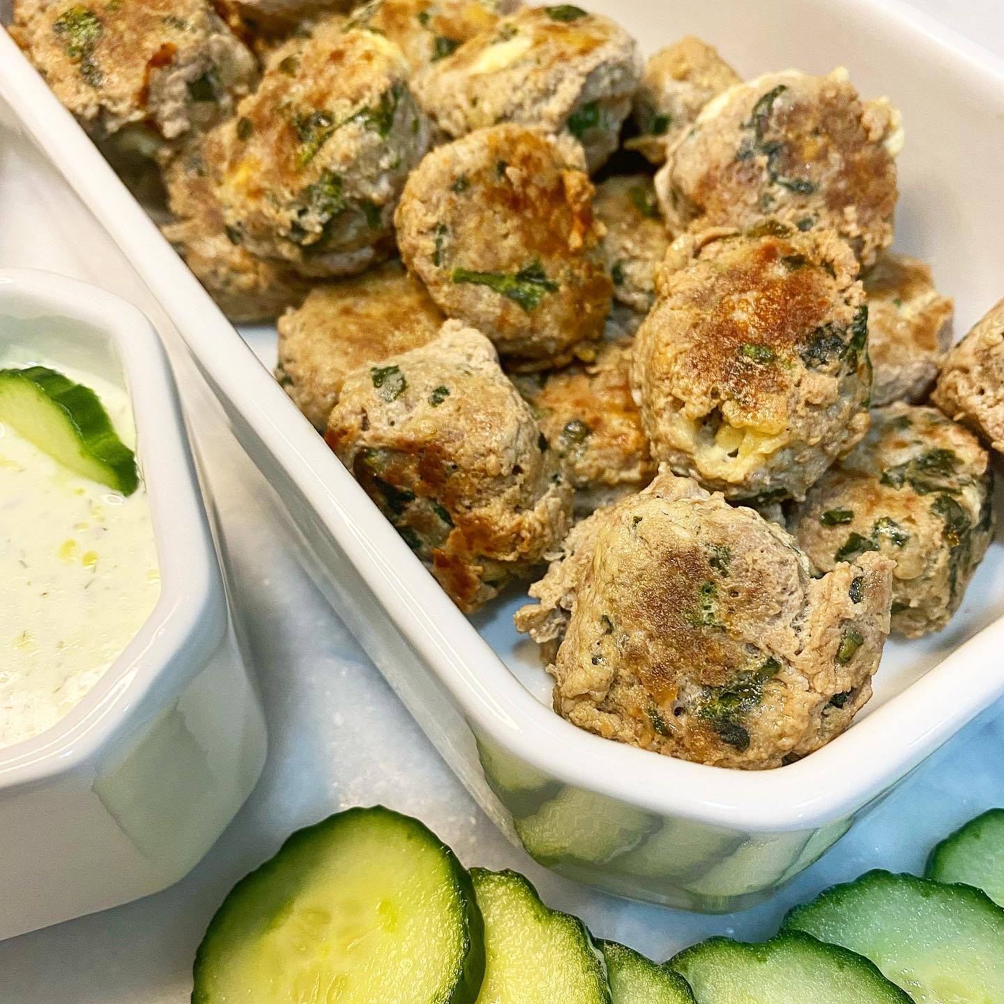 spinach & feta meatballs