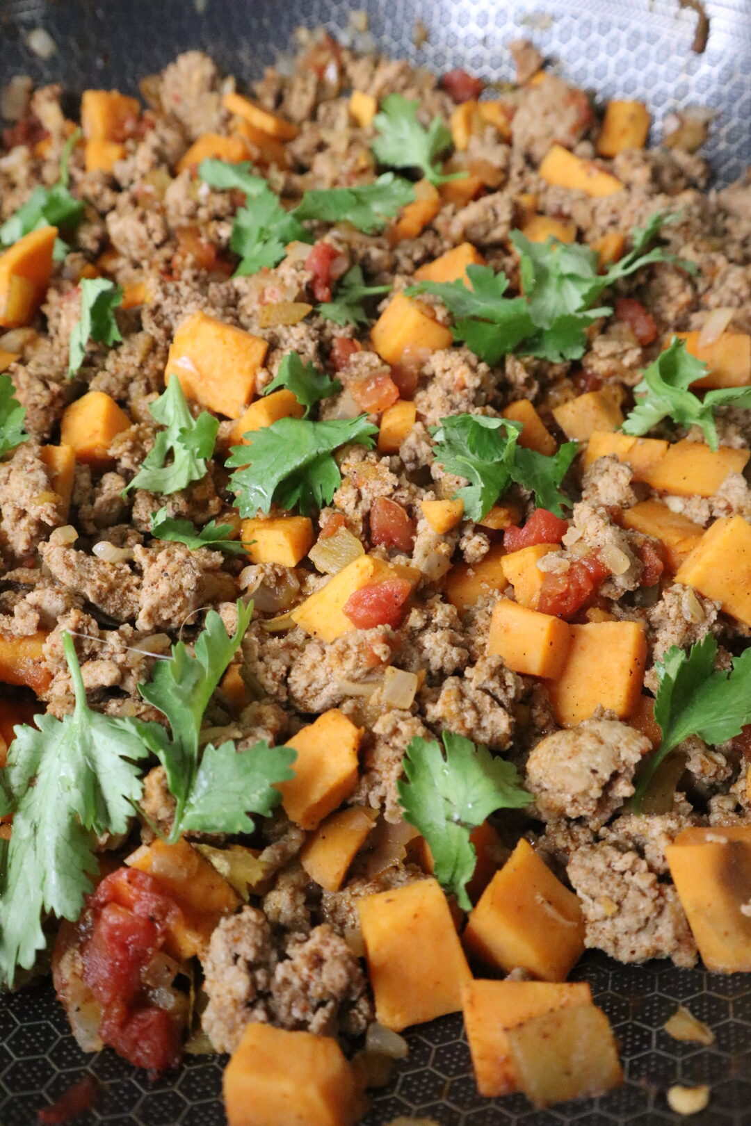 Ground Turkey And Sweet Potato Skillet