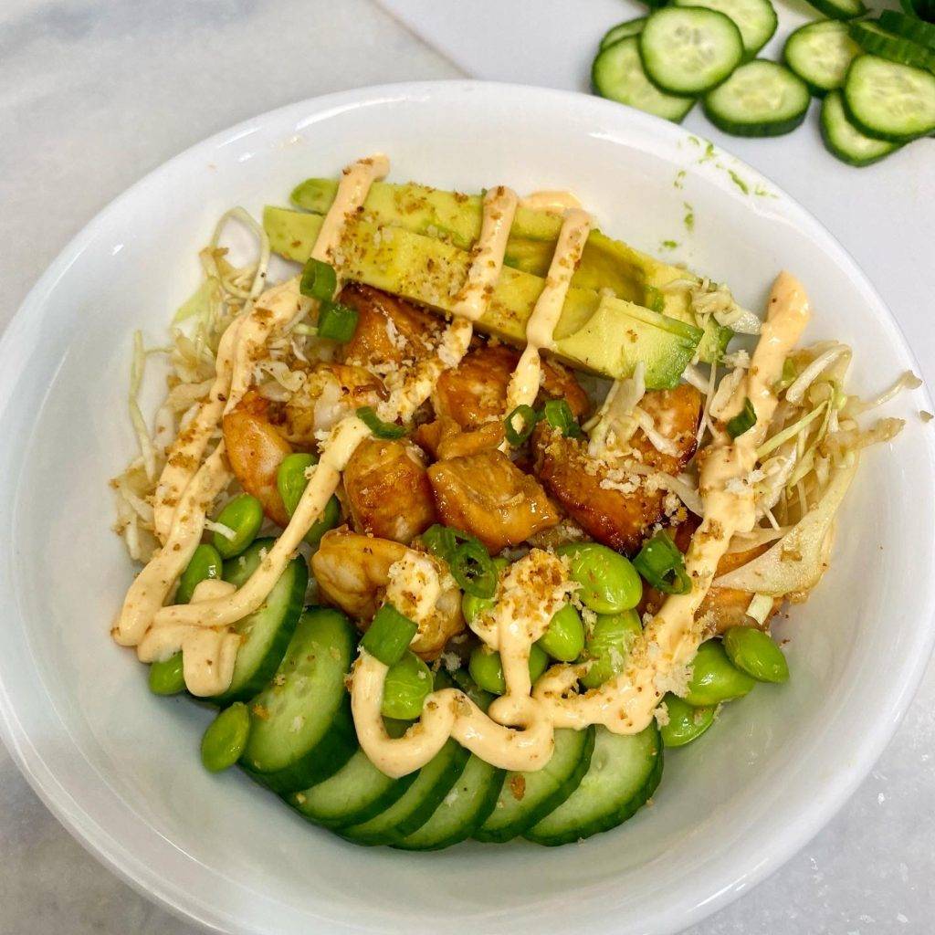 salmon poke bowls 