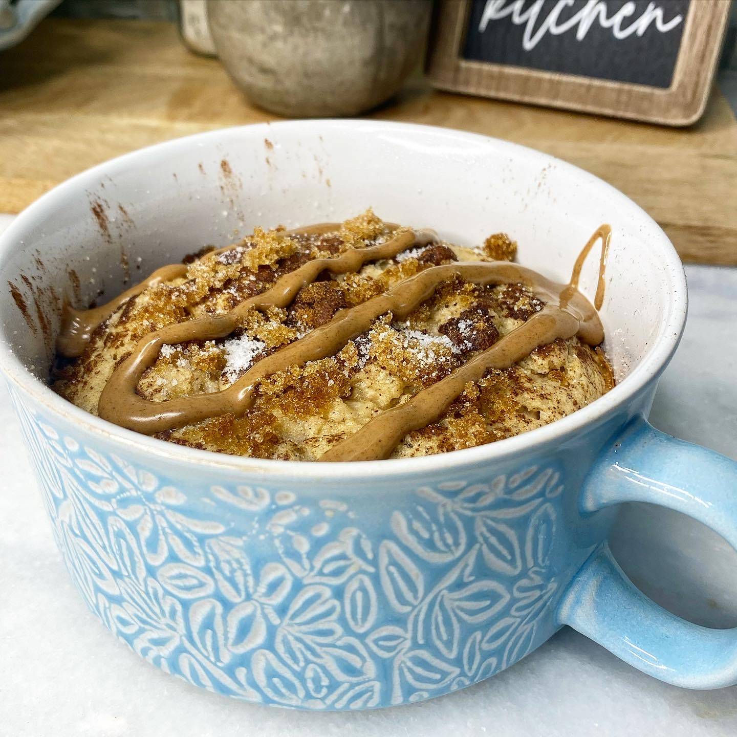 cinnamon almond butter protein baked oats