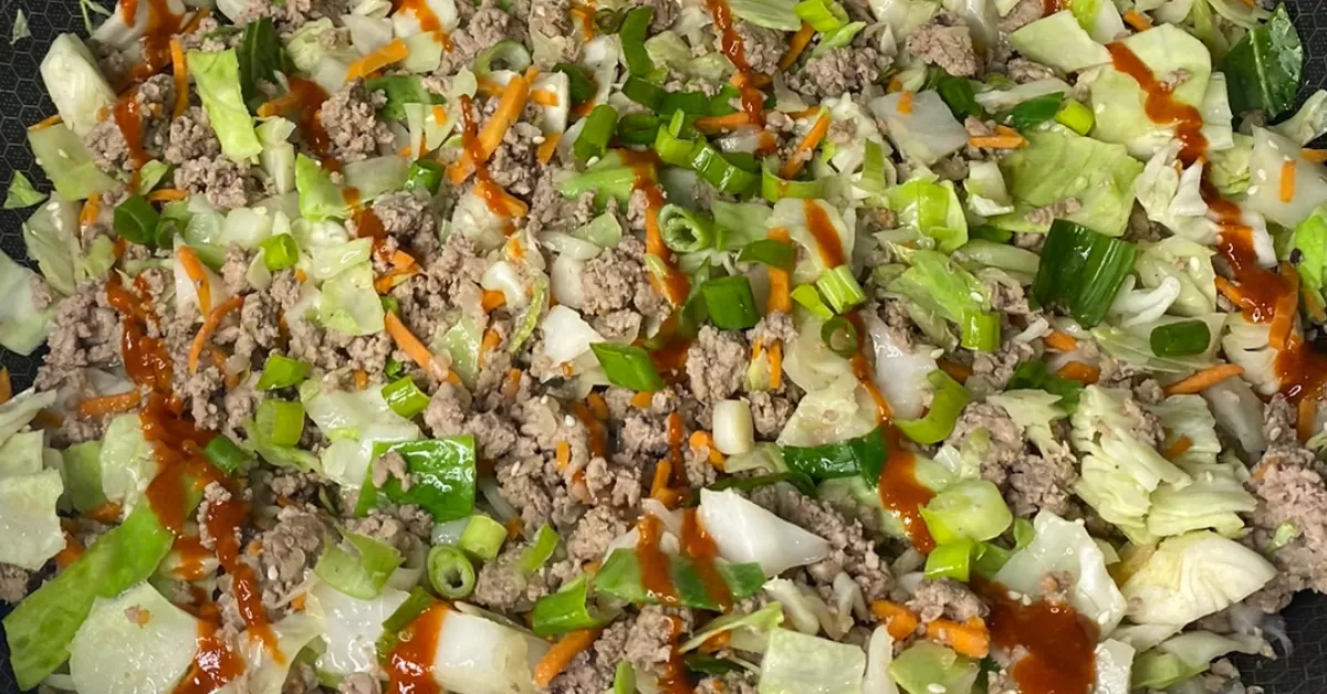 egg roll in a bowl featured
