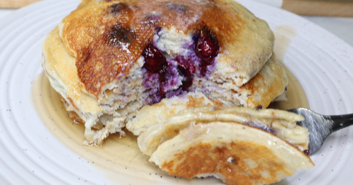 blueberry cottage cheese pancakes