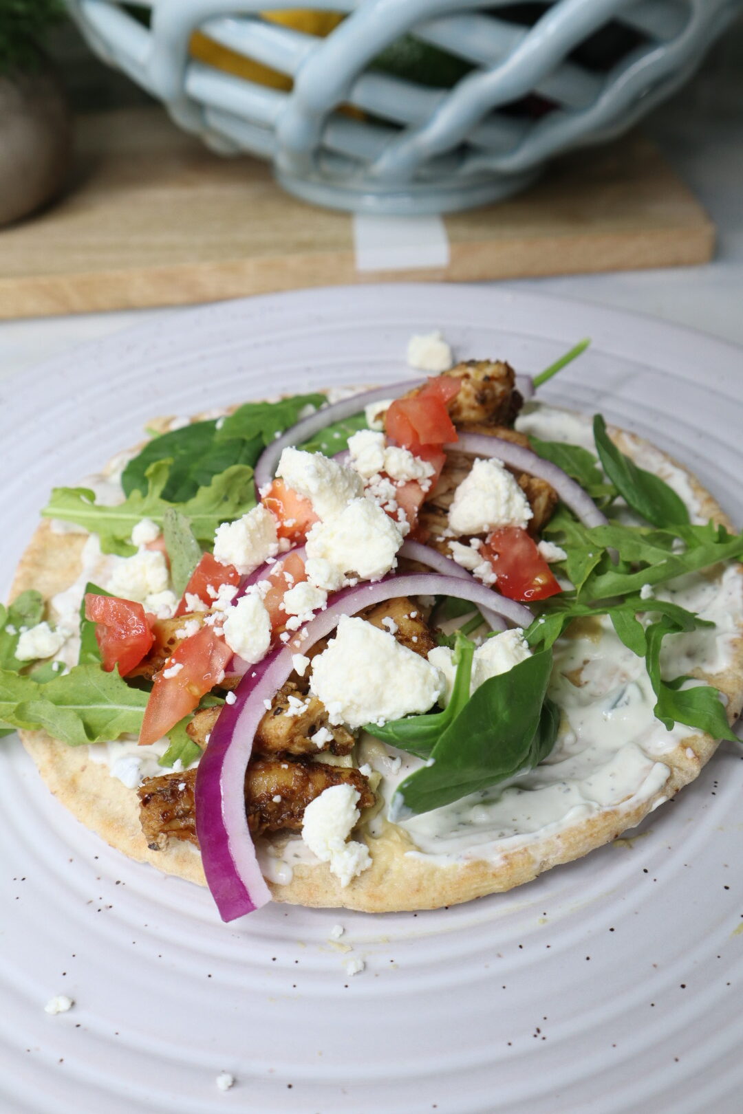 Grilled Greek Chicken Pitas