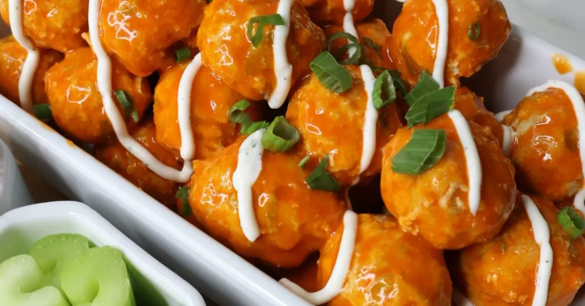 buffalo chicken meatballs