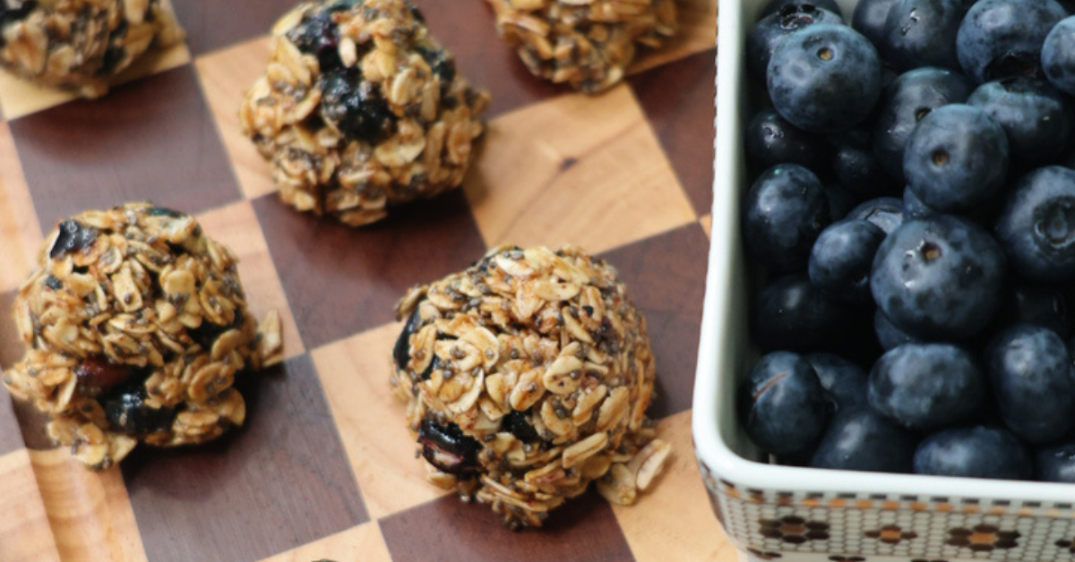 blueberry chia seed energy balls
