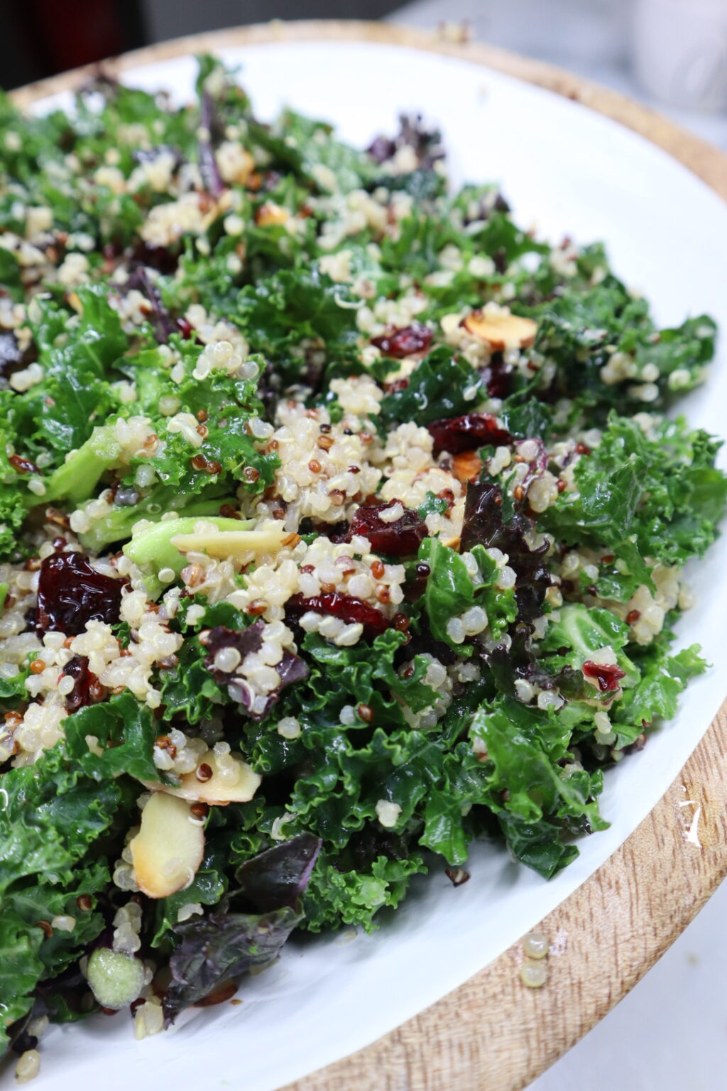 Cranberry Almond Quinoa Kale Salad Cooking Katie Lady