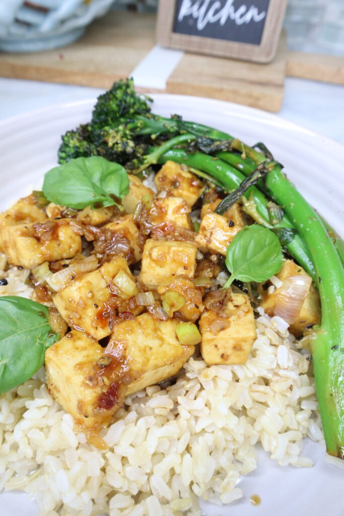 black pepper tofu stir fry