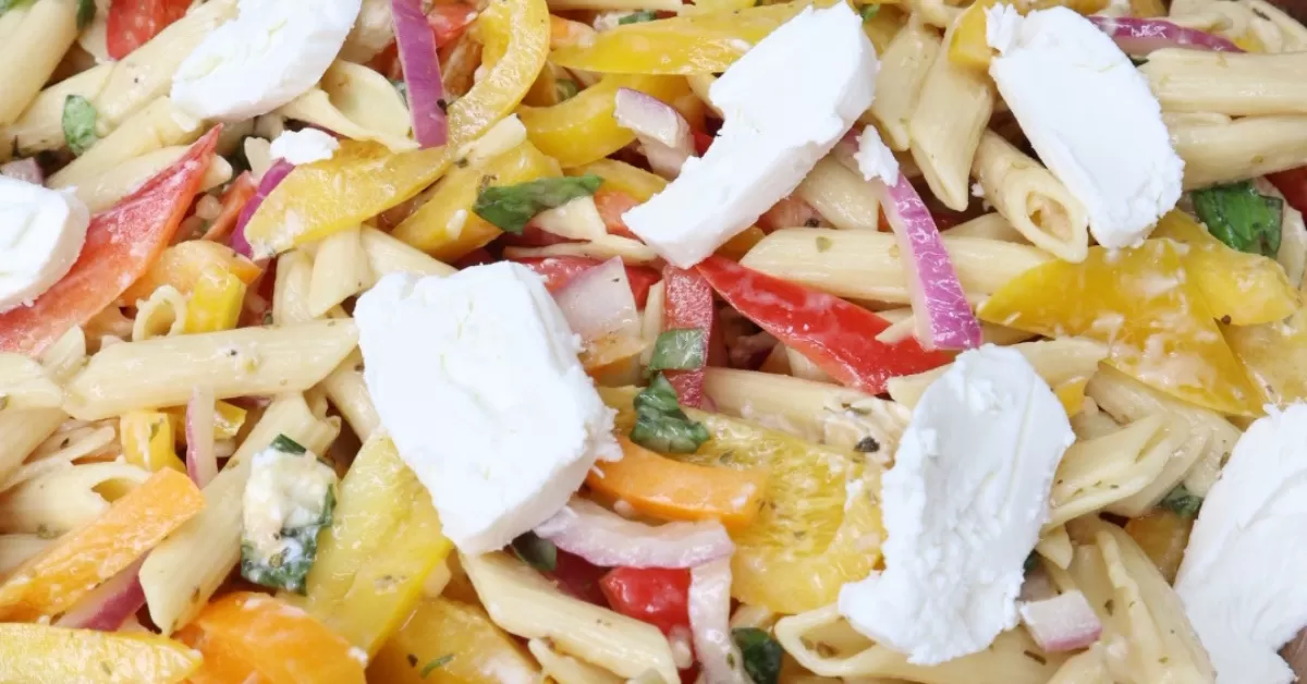 protein bell pepper pasta salad