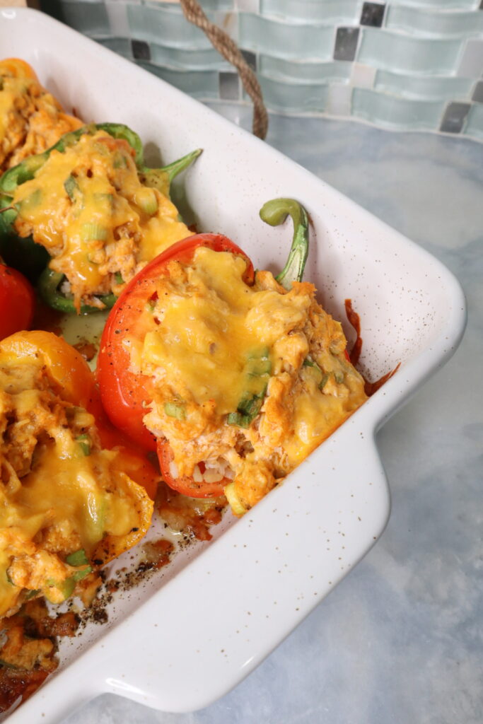 Buffalo Chicken Stuffed Bell Peppers