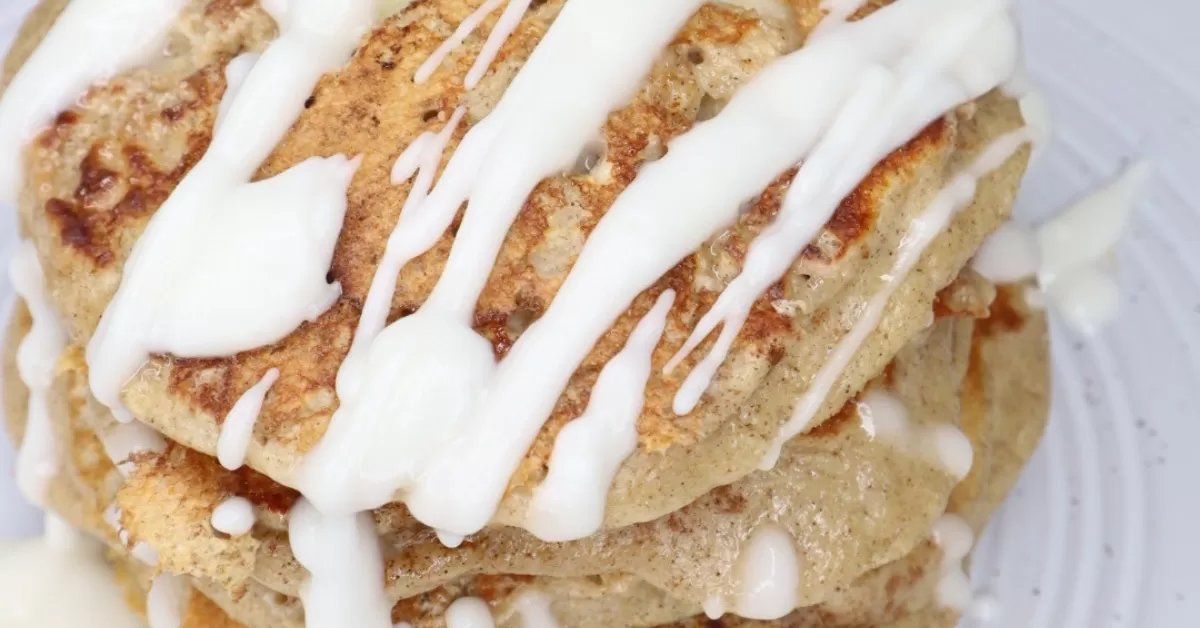 apple streusel protein pancakes
