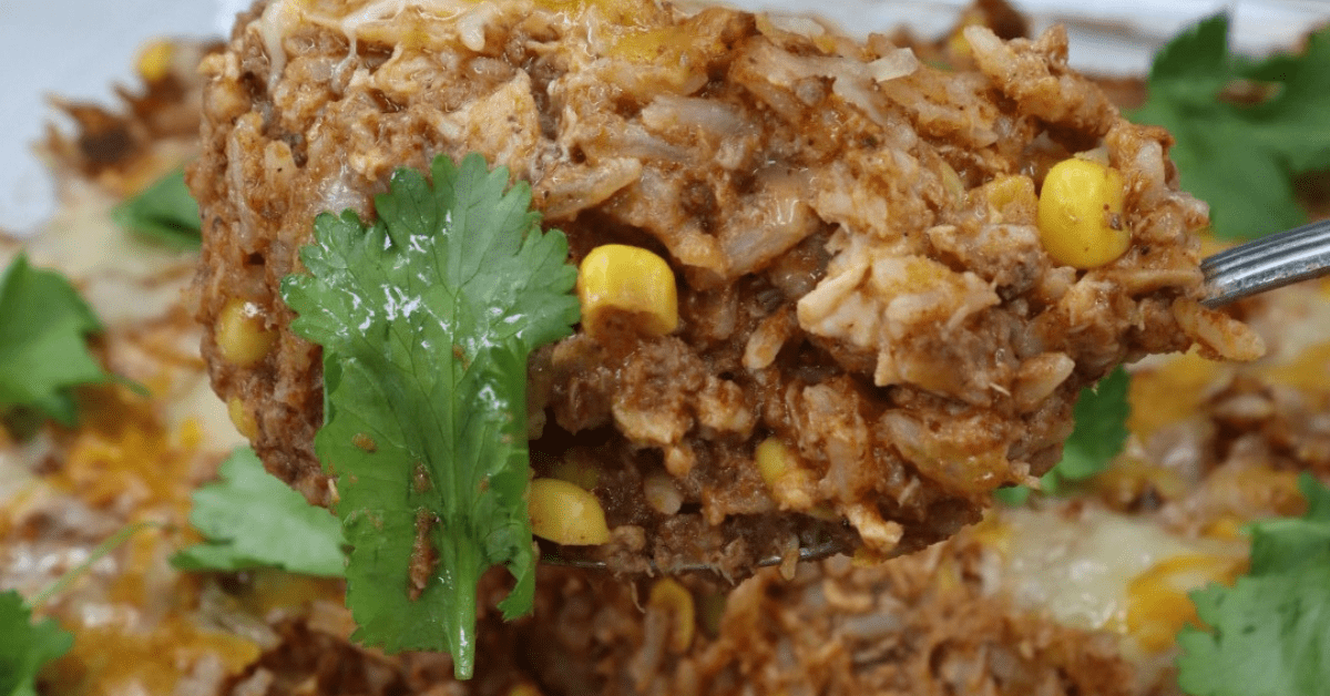 chicken enchilada rice casserole
