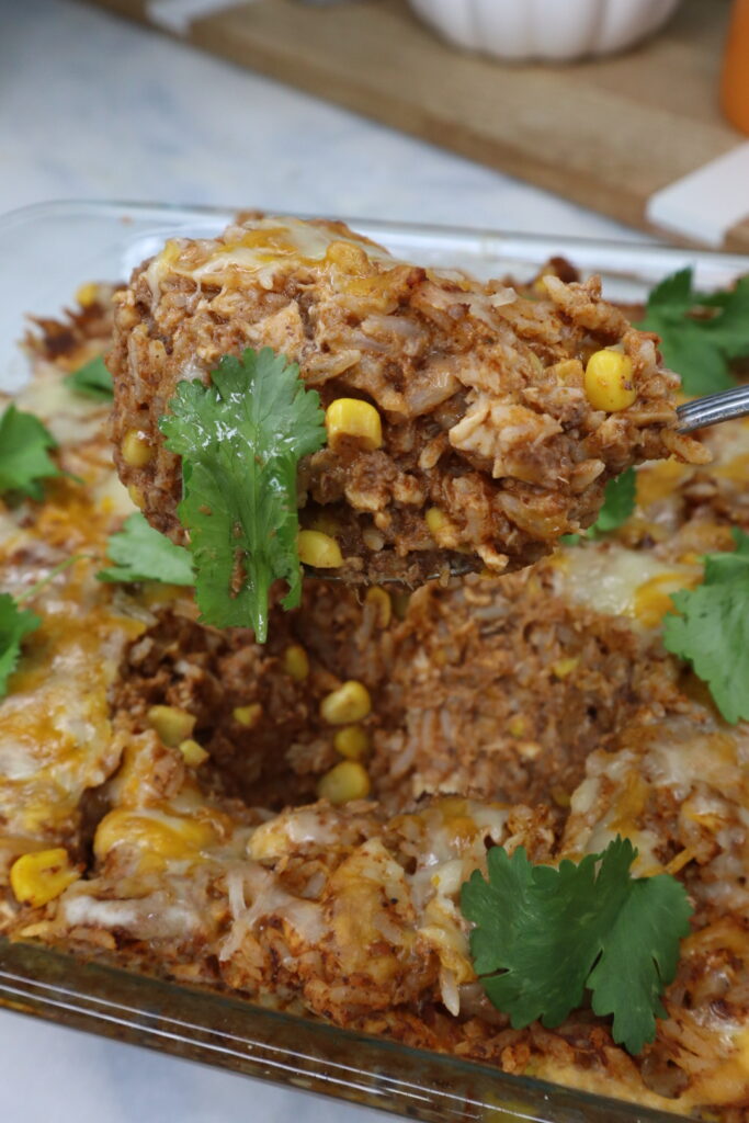 chicken enchilada rice casserole