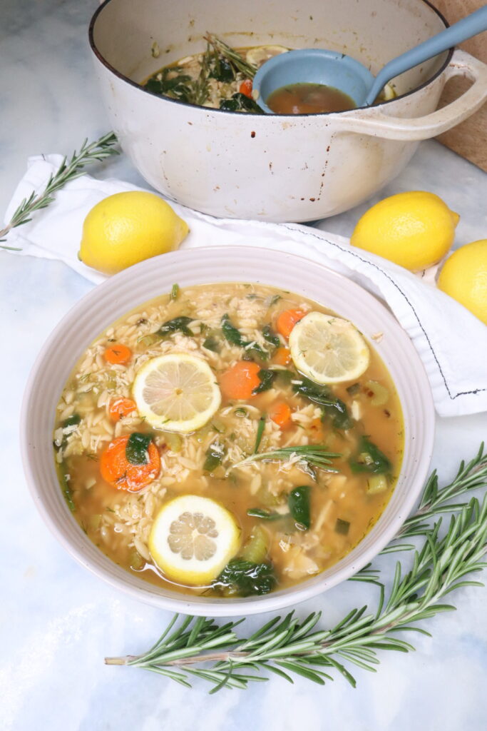 lemon chicken orzo soup