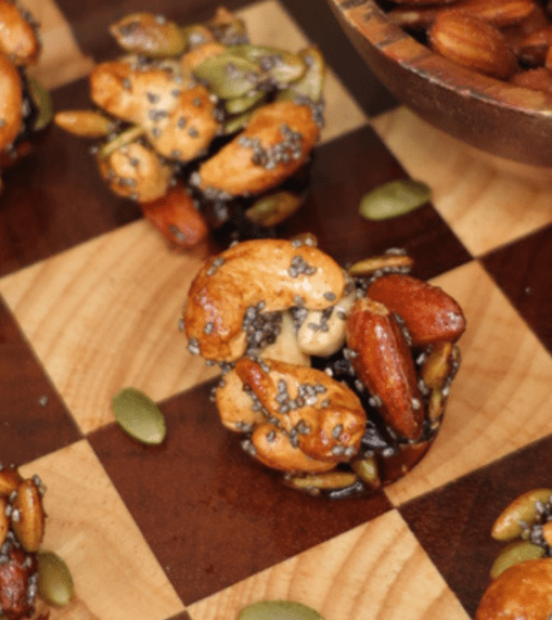These Healthy Nut & Seed Clusters are one of those snacks I love having prepped and ready to grab throughout the week. They’re made with a mix of almonds, cashews, nuts and seeds coated in a lightly sweet and salty maple mixture, then baked together into delicious little clusters. They’re naturally gluten-free, dairy-free, and refined sugar-free, making them a great better-for-you snack for both kids and adults. I especially love these for busy weeks and back-to-school season because they’re easy to prep ahead and perfect for an afternoon snack, lunchbox treat, or whenever you’re craving something a little sweet and salty.