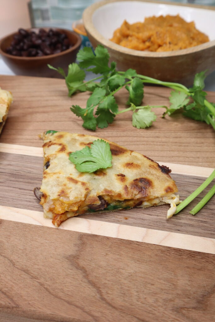 sweet potato black bean quesadilla