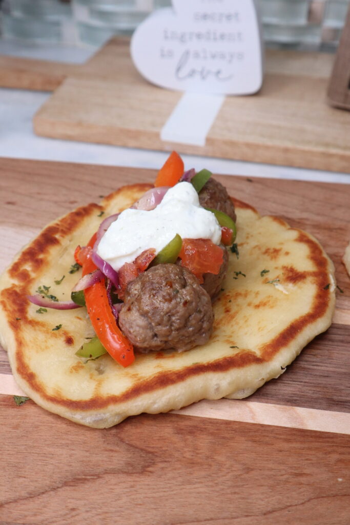 Mediterranean Beef Meatball Gyros