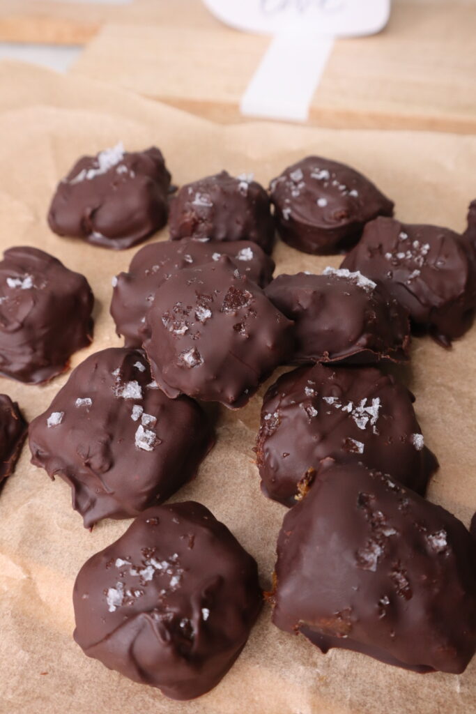 Vanilla Bean Sea Salt Dark Chocolate Date Caramels