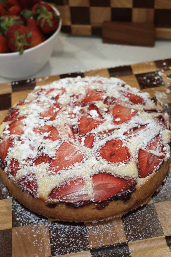Sourdough discard is a baker's blessing in disguise. Rather than letting that precious discard go to waste, why not turn it into something delicious and nutritious? My Sourdough Discard Strawberry Cake is so incredibly light and fluffy. It is refined sugar free, macro friendly, and can easily be made dairy-free as well. This strawberry cake is not only a fantastic way to utilize your sourdough discard but also a wholesome dessert option packed with flavor and goodness. It's so light and fluffy and perfect for Valentine's Day, Spring, & Summer!