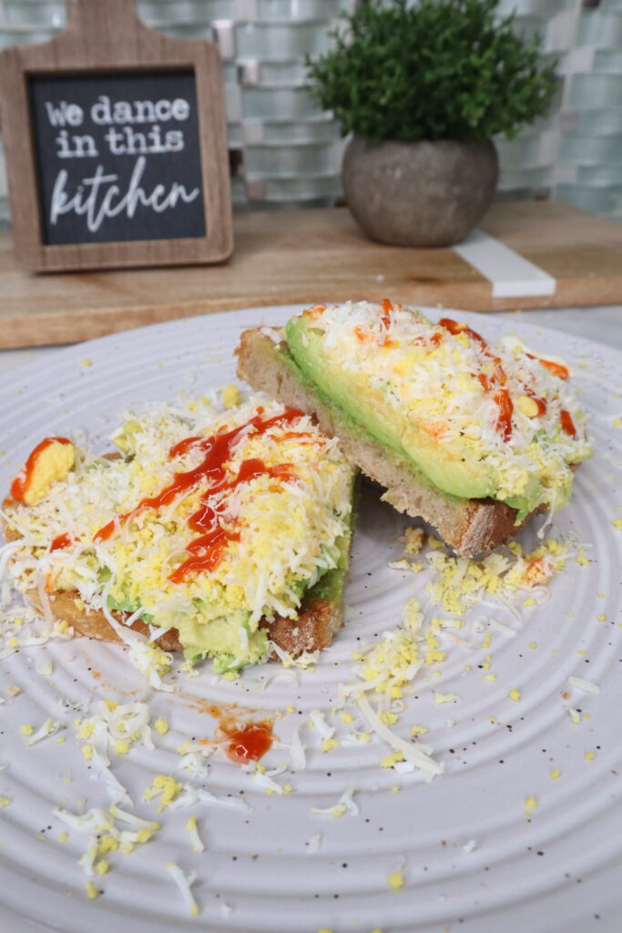 avocado toast with grated egg