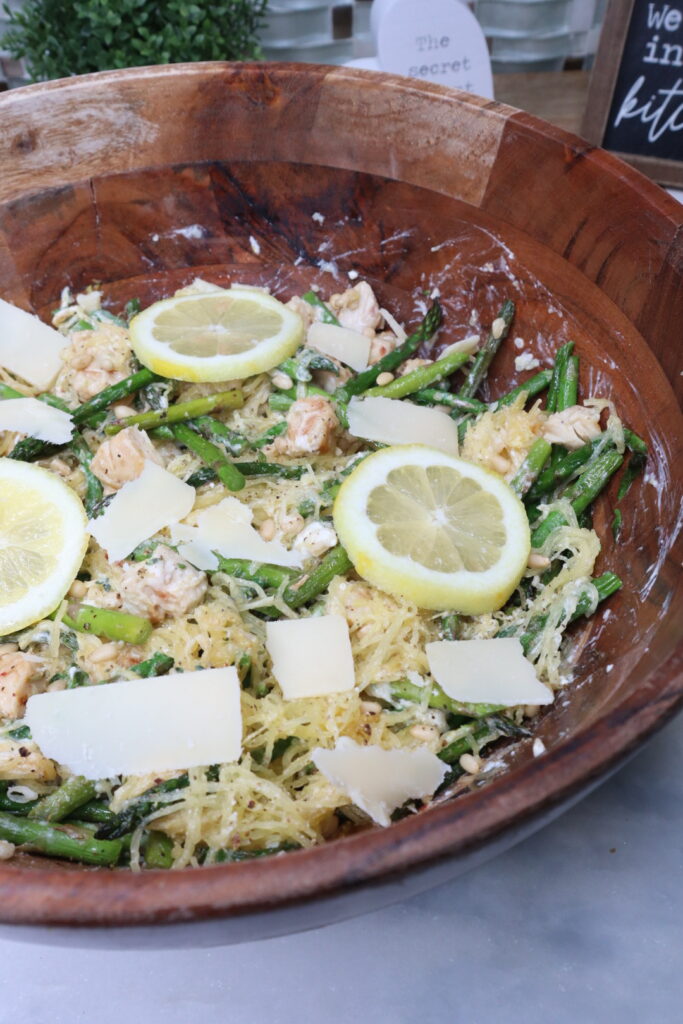 lemon asparagus chicken spaghetti squash