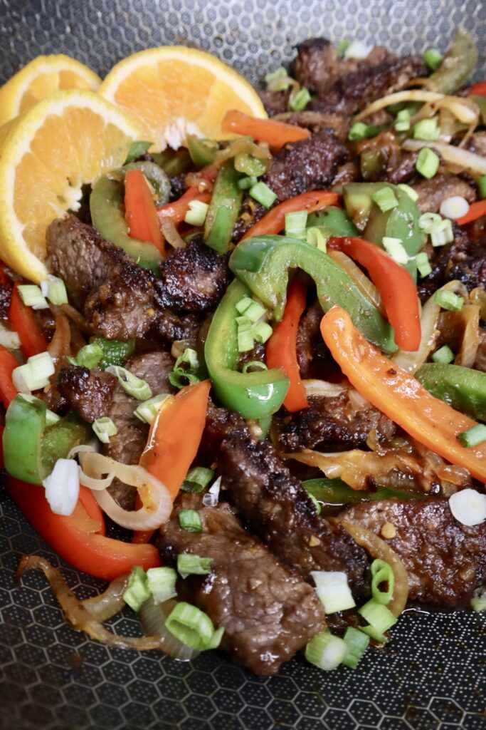 crispy orange beef sirloin stir fry