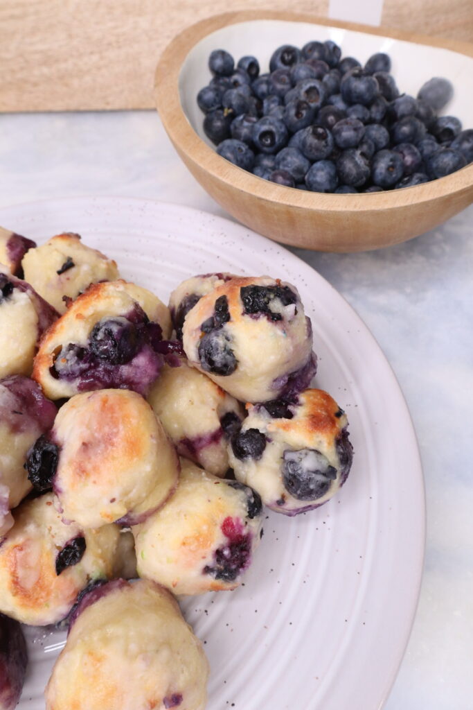 Healthy Baked Blueberry Greek Yogurt Fritters