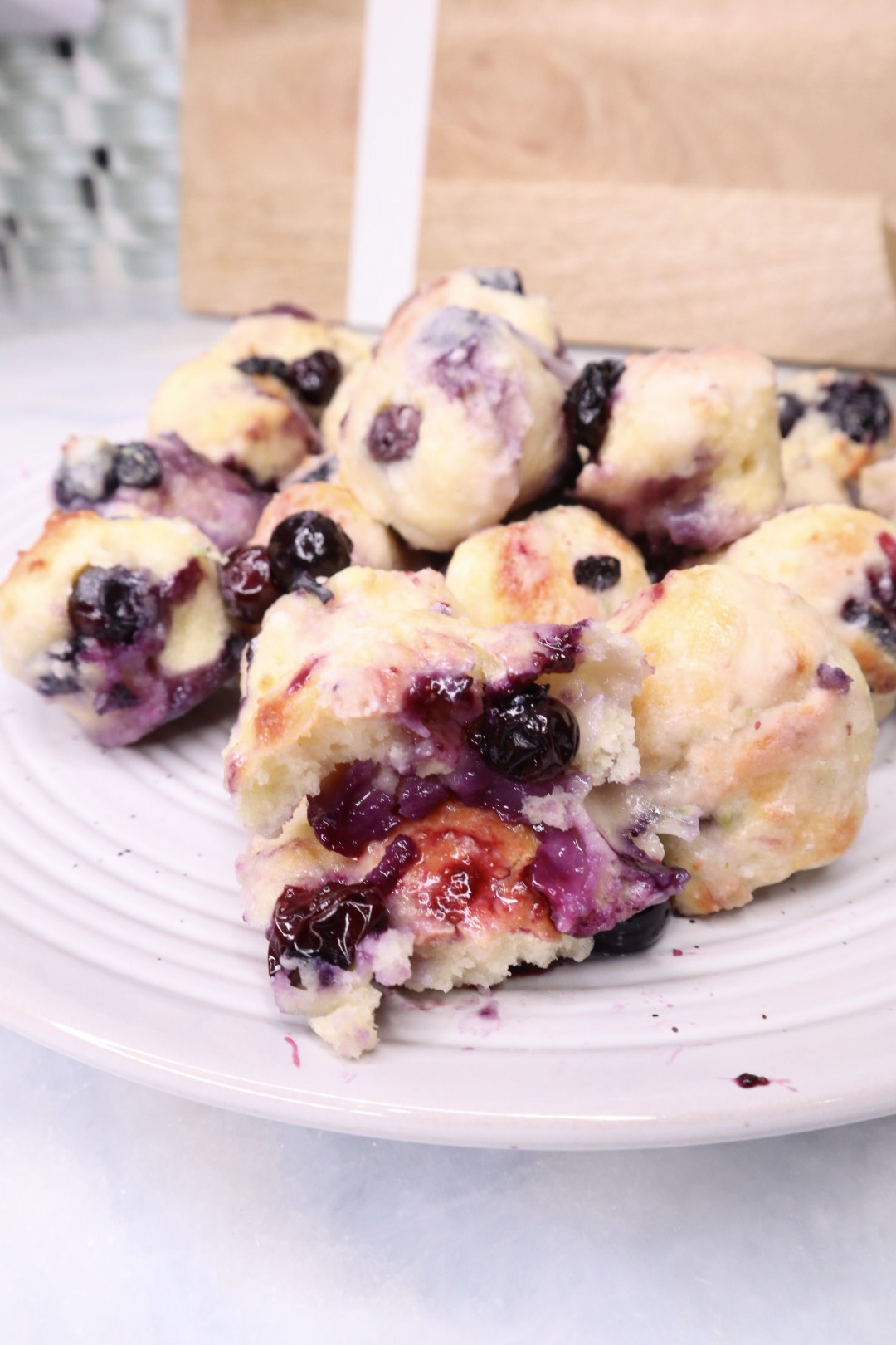 Healthy Baked Blueberry Greek Yogurt Fritters