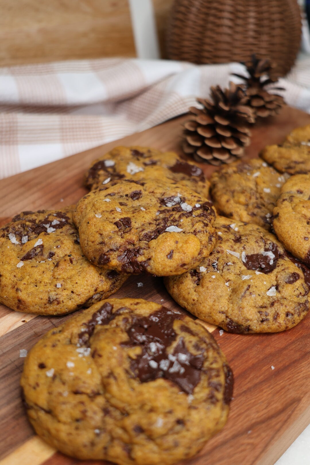 Brown Butter Pumpkin Chocolate Chip Cookies