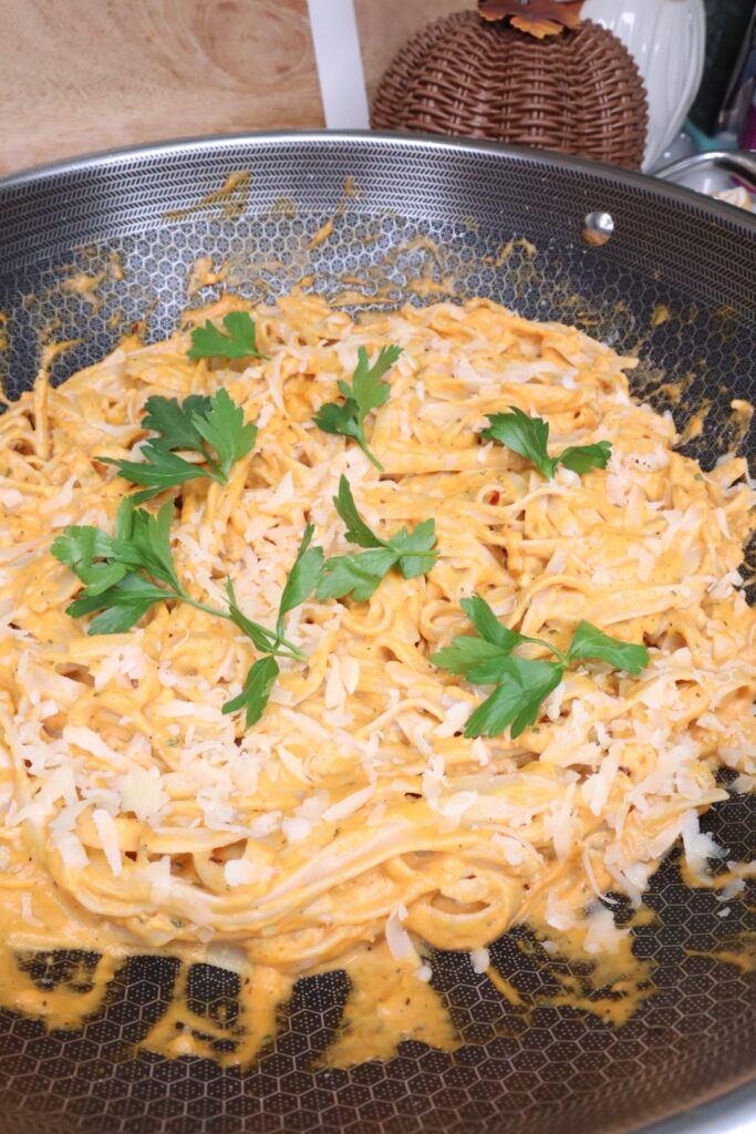 gluten free pumpkin fettuccine alfredo