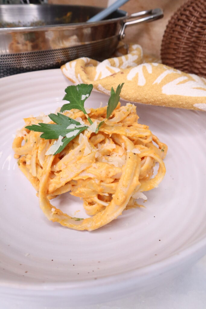 gluten free pumpkin fettuccine alfredo