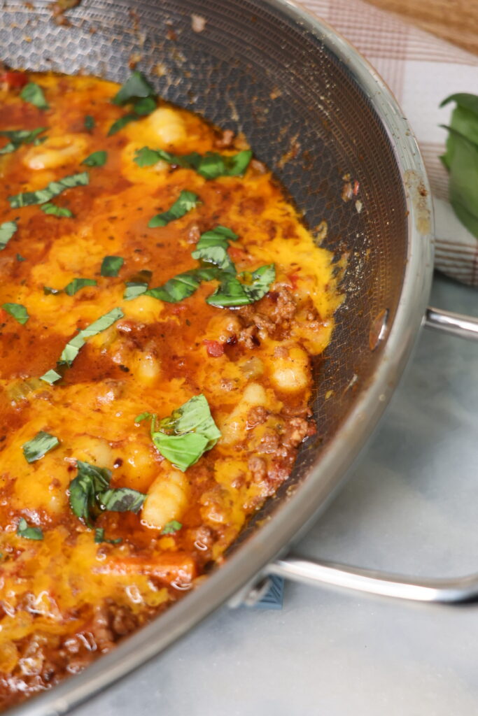 cheesy gnocchi Bolognese