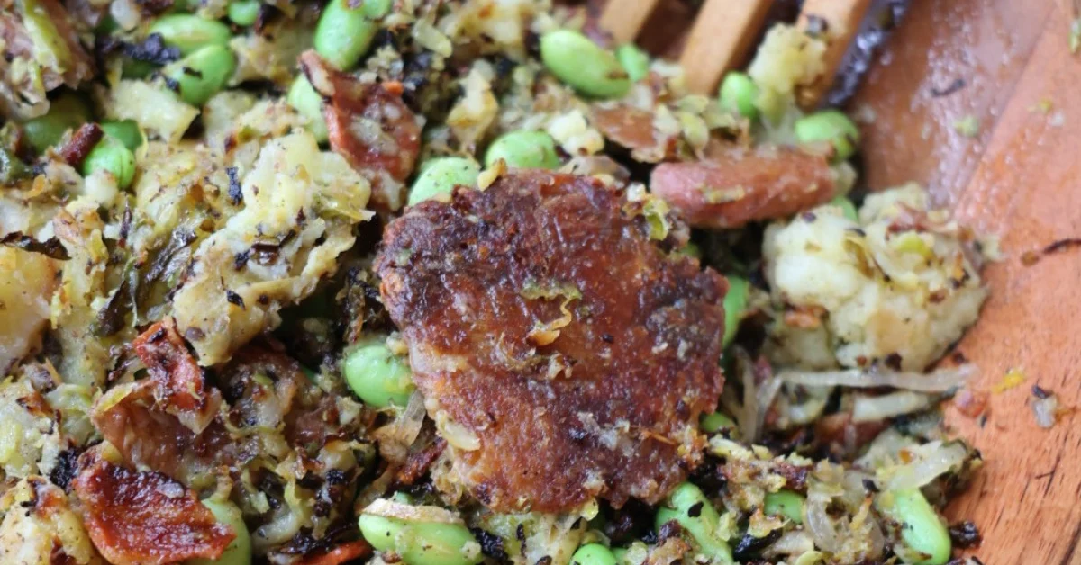 smashed potato brussels sprouts salad
