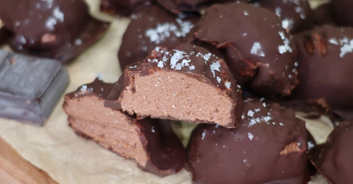cottage cheese dark chocolate truffles