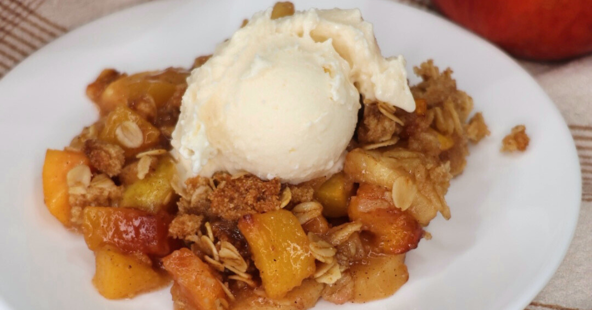 peach apple crisp