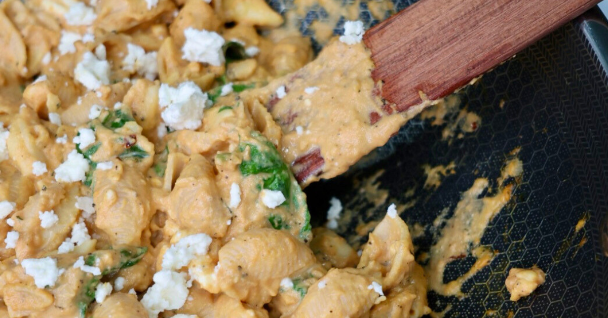 creamy pumpkin feta pasta