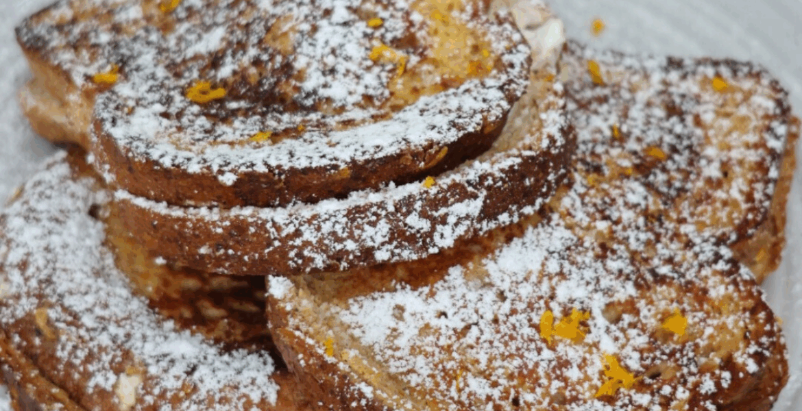 vanilla orange stuffed french toast