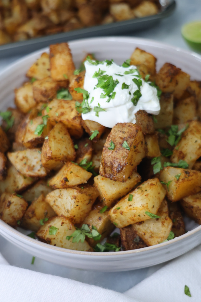 sheet pan Mexican potatoes