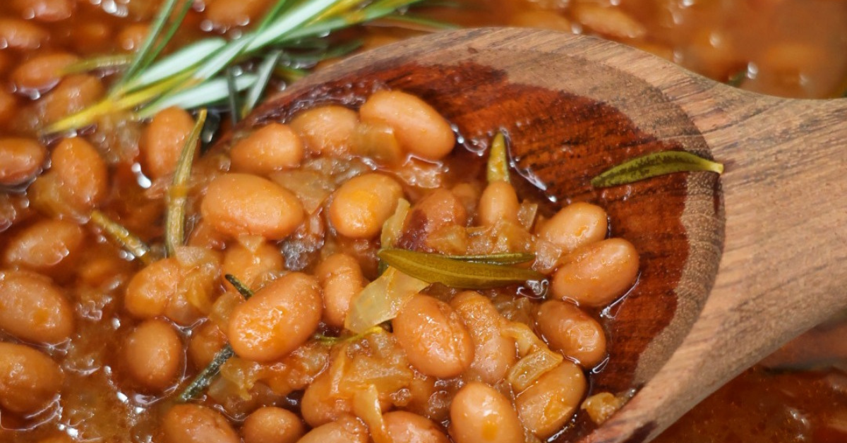 apple cider baked beans,