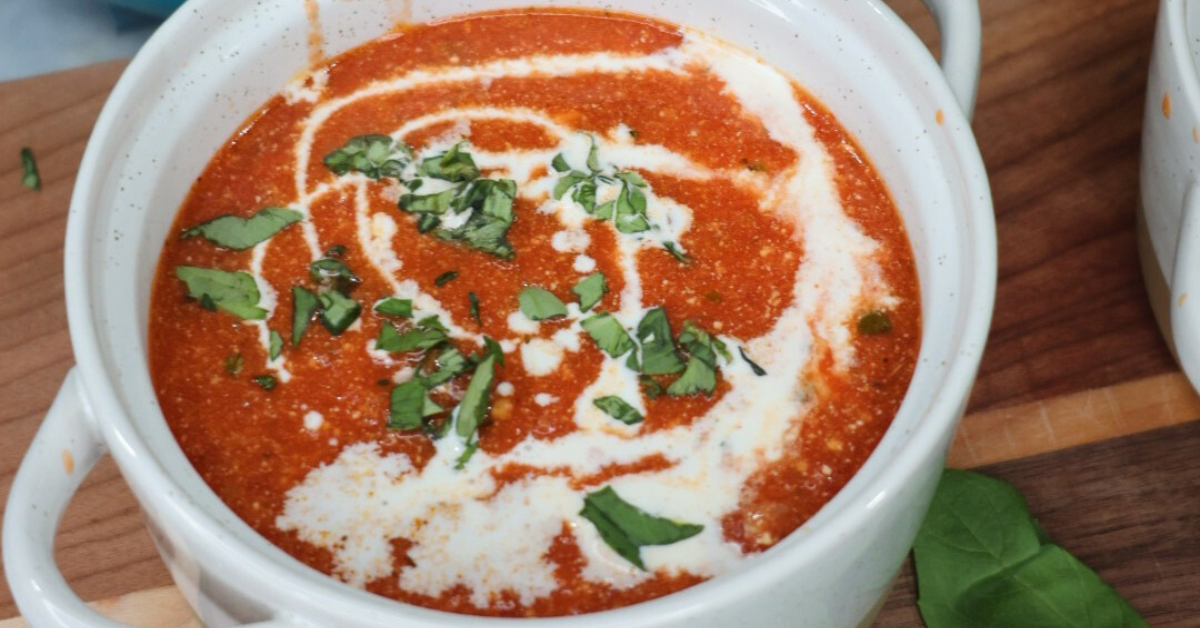 High Protein Cottage Cheese Tomato Soup