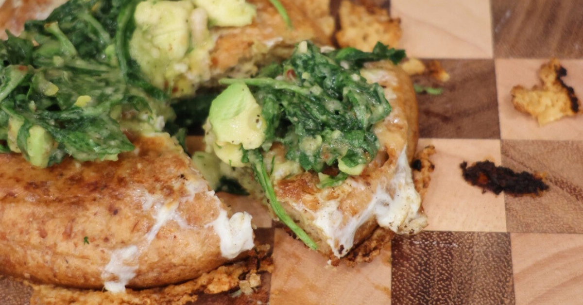 parmesan pesto breakfast bagel