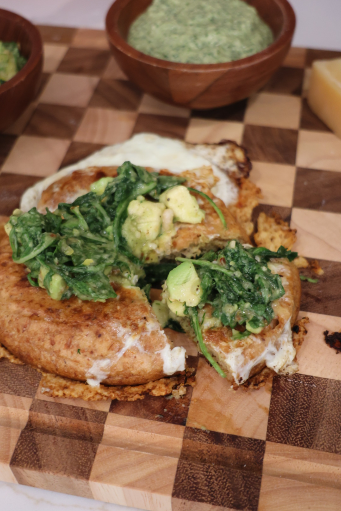 parmesan pesto breakfast bagel