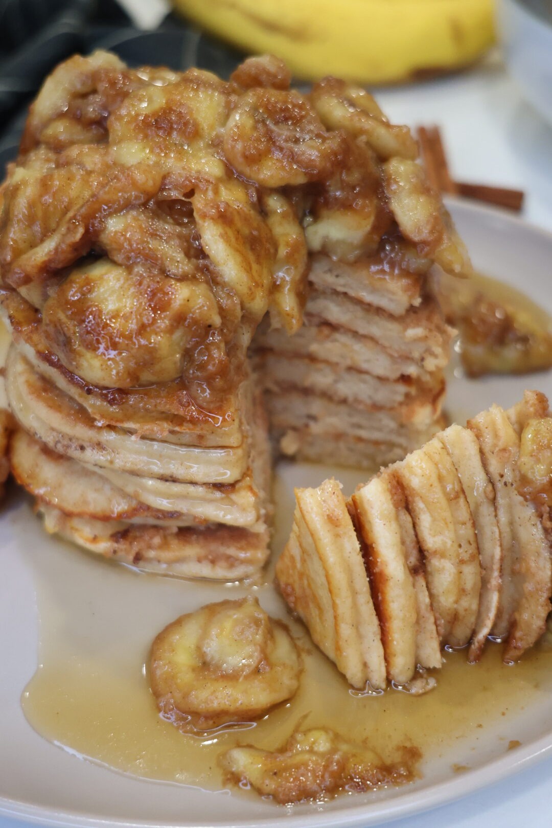 bananas foster protein pancakes