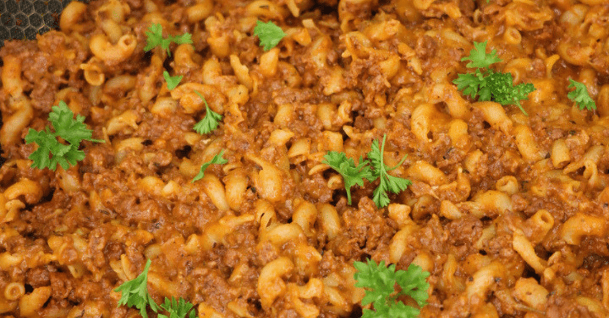 cheeseburger pasta skillet
