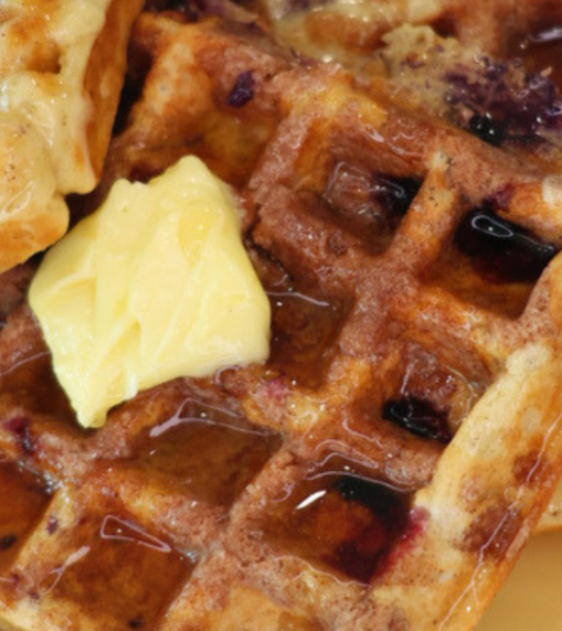 blueberry muffin greek yogurt waffles