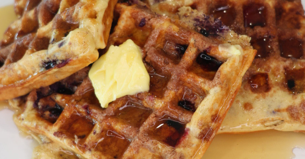 blueberry muffin greek yogurt waffles